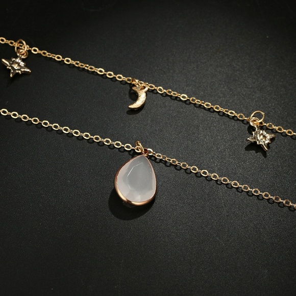 NEW moon star double layer necklace - Picture 5 of 7